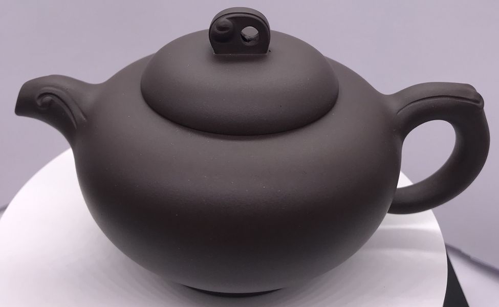 1985年圓如意壺(紫砂)(作者:輝益萍)(白標廠壺) 