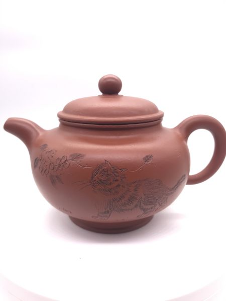 早期輟球茶壺 (朱泥)(作者:梅寶丕) 