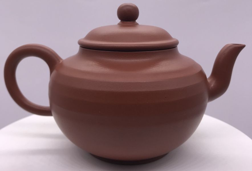 1990年仿古步步高升壺(高檔紅泥)(作者:玉美琴) 