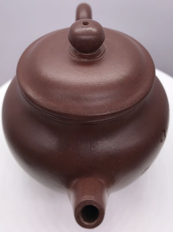 1980年代仿古留佩壺(紫朱泥)手工做 