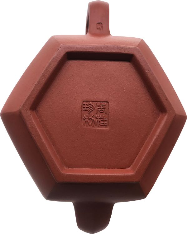 1980年(紅土)六方如意壺(作者:周桂珍) 