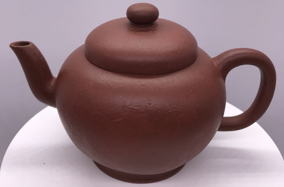1980年仿古泥繪壺(朱泥+泥繪) 