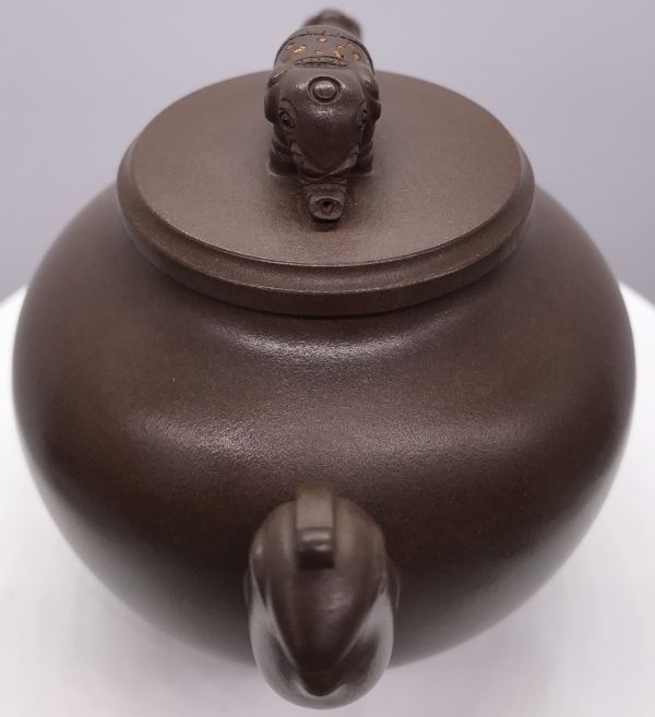 1970年龍鳳象蓋如意珠壺(中國宜興)(高檔紫砂) 