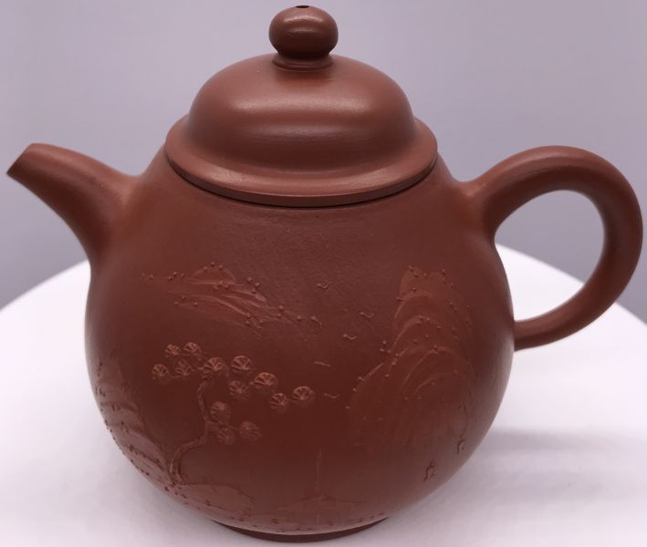 1995年山水景甕型壺(朱泥)(作者:怡陶軒) 