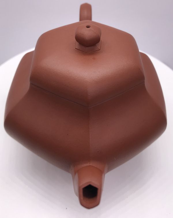 近代(朱泥)六方壺 