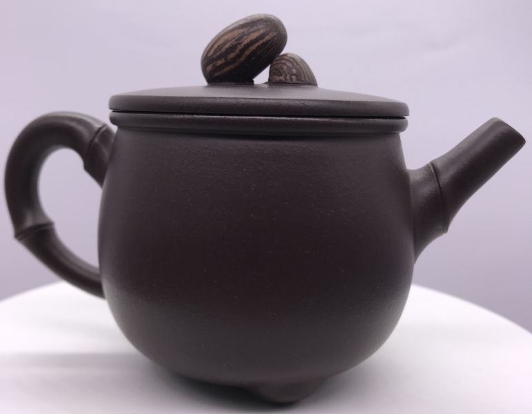 圓竹級泥花豆壺 