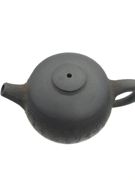 民國初年(泰國巨輪朱)黑鐵砂老茶壺 