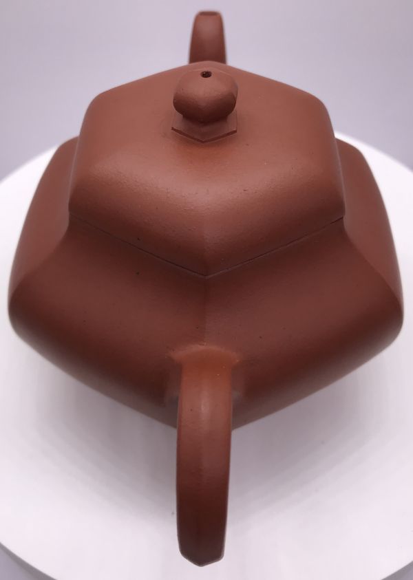 近代(朱泥)六方壺 