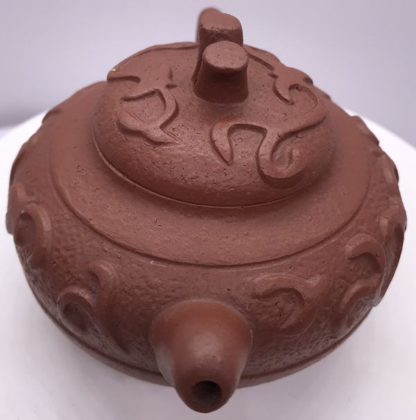 1990年龍形扁燈壺(紅土)(作者:龍山人) 