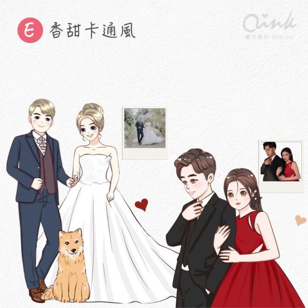 似顏繪訂製 / 人像繪製 / 婚紗照手繪 / 寶寶畫像 / 全家福畫像(可客製畫風) 