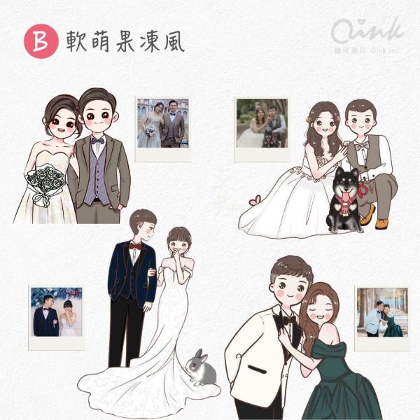 似顏繪訂製 / 人像繪製 / 婚紗照手繪 / 寶寶畫像 / 全家福畫像(可客製畫風) 