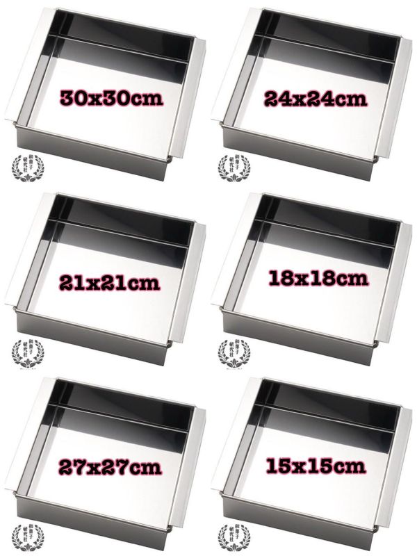 正方形羊羹/錦玉羹模具 關東型 30cm/15cm 浮島,羊羹,寒天,和菓子,雞蛋豆腐,模具,關東型,不鏽鋼