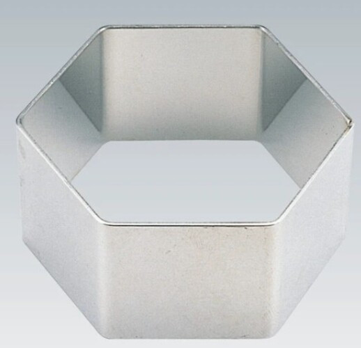 不鏽鋼六邊形模具60x35mm 錦玉羹,不鏽鋼,六邊形,模具,馬嶋屋,60x35mm,六角,和菓子