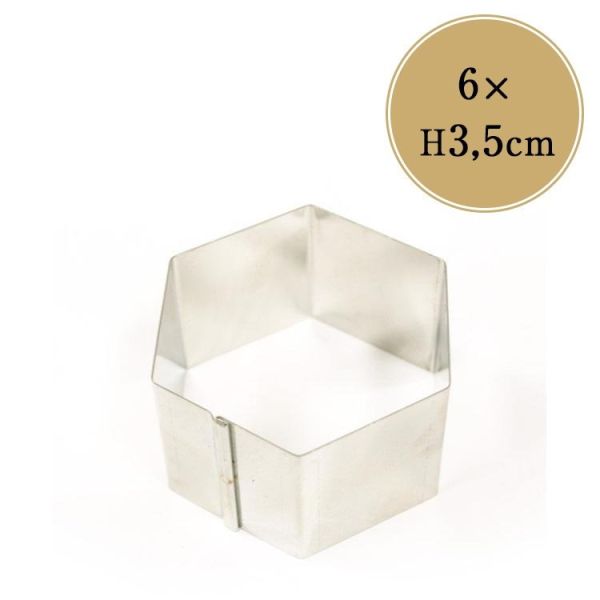 有接縫不鏽鋼六邊形模具 錦玉羹,不鏽鋼,六邊形,模具,70x40mm,六角,和菓子,職人,匠人,日本製造,日式點心,日式甜點,廚房,料理,慕斯,乳酪,提拉米蘇