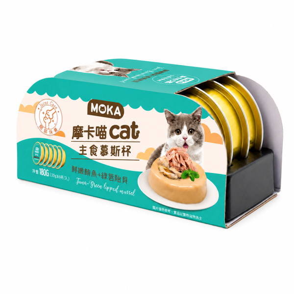 MOKA摩卡喵主食慕斯杯 30g 迷你貓主食罐,四種機能口味成分整理