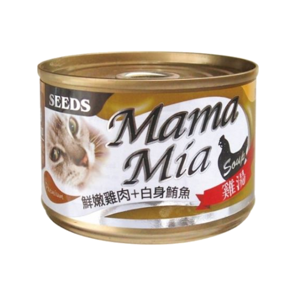 SEEDS惜時MamaMia貓餐罐 85g與170g雞肉膠凍副食罐,6款口味自由選擇