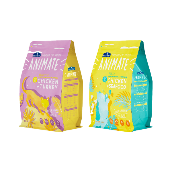 倍力ANIMATE願望無穀貓飼料 挑嘴貓極上海鮮、敏感貓莓果雙雞配方成分整理