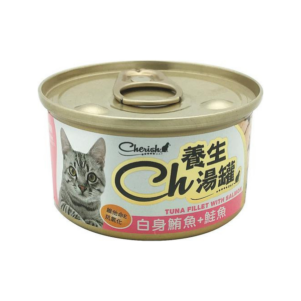 CH養生補水湯罐 80g 白身鮪魚基底副食湯罐,5種口味適合全齡貓補水與拌食