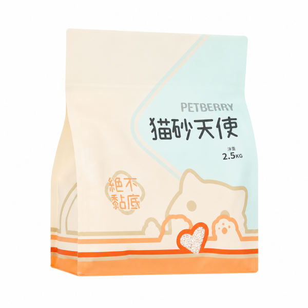PETBERRY貓砂天使木薯貓砂 不黏底、低粉塵、活性碳除臭,仿礦砂觸感的植物貓砂