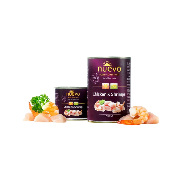 Nuevo 新歡醇情主食罐 200g／400g 幼貓鮮雞、雞蝦雙拼、彈跳美鮭與老貓羊肉口味整理