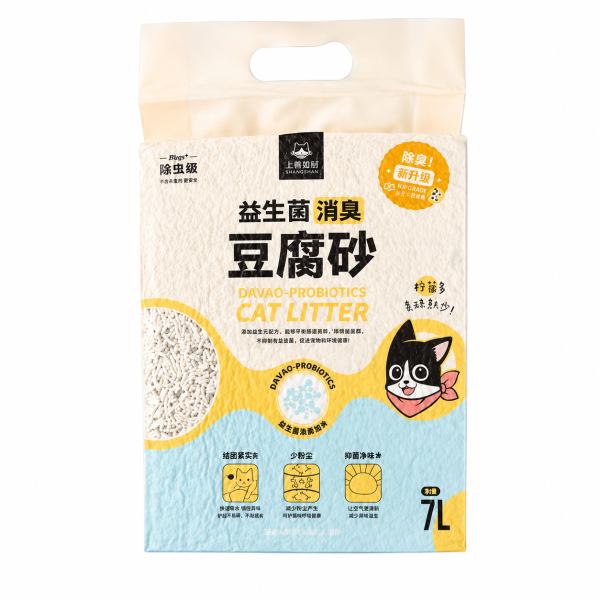 汪喵星球益生菌豆腐砂(長條砂/米粒砂) 米粒砂、長條砂可選,環境益生菌＋活性碳雙效除臭