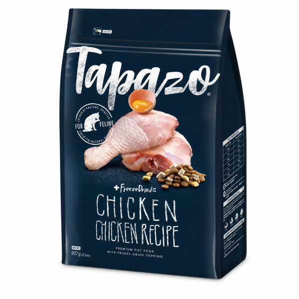 TAPAZO特百滋凍乾雙饗宴貓飼料 無穀乾糧搭配雞肉與鮮蛋凍乾,4款分齡配方一次選購