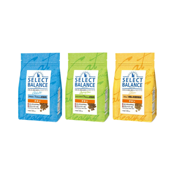 SELECT BALANCE倍適選室內貓飼料1.6kg 化毛、泌尿道、熟齡體控三款配方成分與營養整理