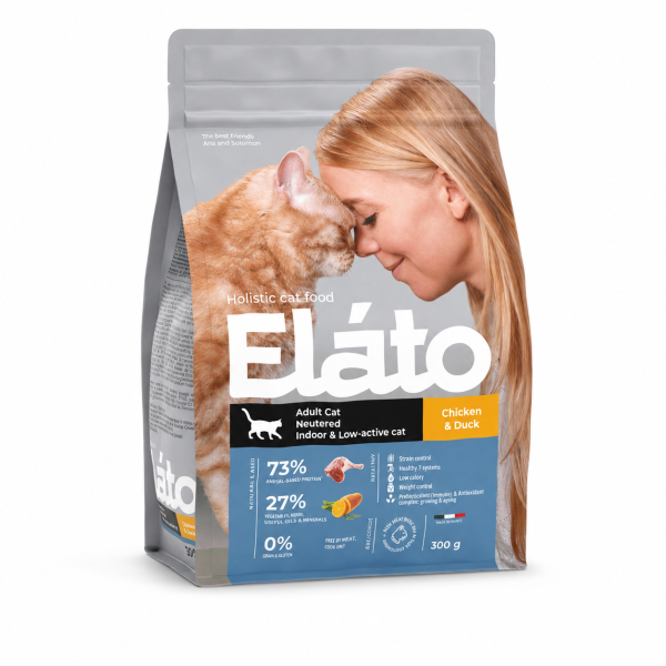 ELATO 杜莎天然無穀貓飼料 1.5kg／4.5kg 依幼貓、化毛、結紮室內貓、嫩羊野鹿與深海鮮魚需求,提供五款義大利製無穀完整配方。