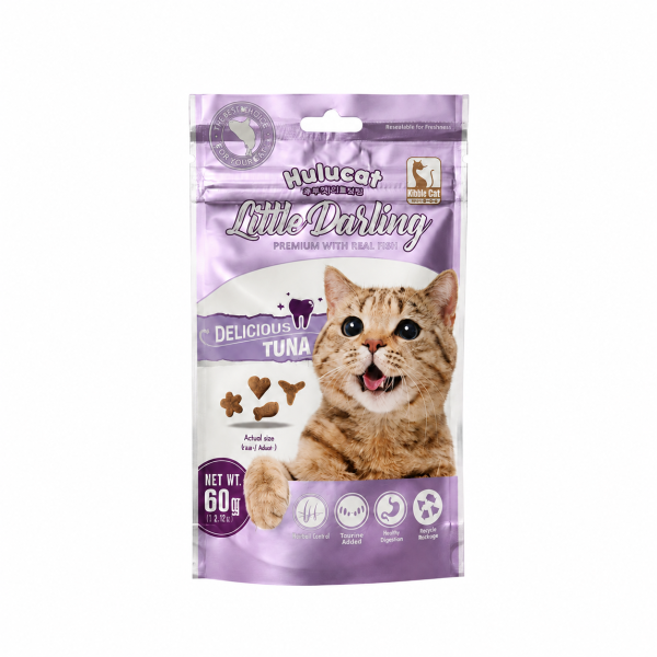 Hulucat 卡滋化毛潔牙餅 150g 六種酥脆風味搭配食用纖維與牛磺酸,作為貓咪日常獎勵點心