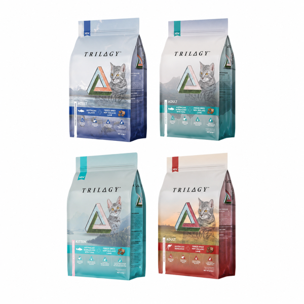 TRILOGY 奇境澳洲無穀羊肺凍乾貓飼料 成貓三款肉源與幼貓專用配方,搭配紐西蘭羊肺凍乾的日常主食乾糧