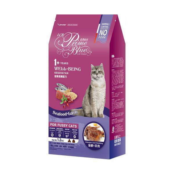 LCB藍帶廚坊健康挑嘴貓飼料 LCB藍帶廚坊健康挑嘴貓糧提供海鮮羊肉、海鮮雞肉、海洋魚與化毛四款配方,方便依貓咪年齡、口味及排毛需求選購。