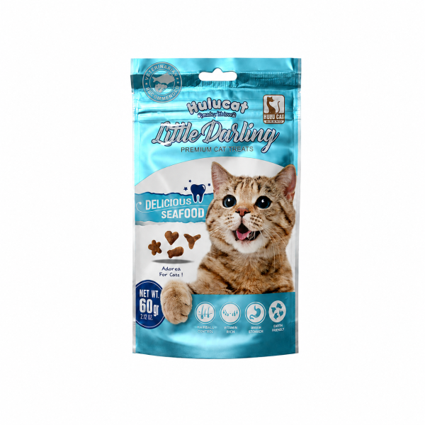 Hulucat 卡滋化毛潔牙餅 150g 六種酥脆風味搭配食用纖維與牛磺酸,作為貓咪日常獎勵點心