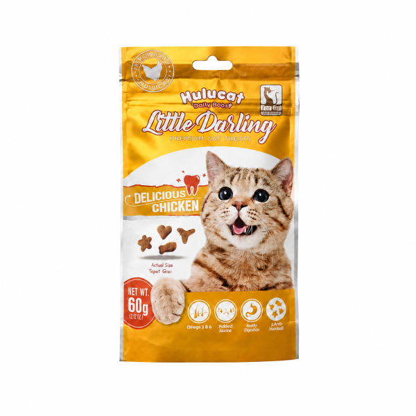 Hulucat 卡滋化毛潔牙餅 150g 六種酥脆風味搭配食用纖維與牛磺酸,作為貓咪日常獎勵點心