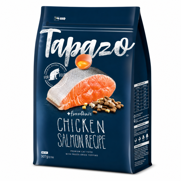 TAPAZO特百滋凍乾雙饗宴貓飼料 無穀乾糧搭配雞肉與鮮蛋凍乾,4款分齡配方一次選購