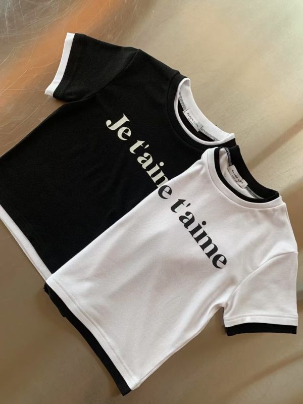 邊配色英字T 韓國 正韓 東大門 空運