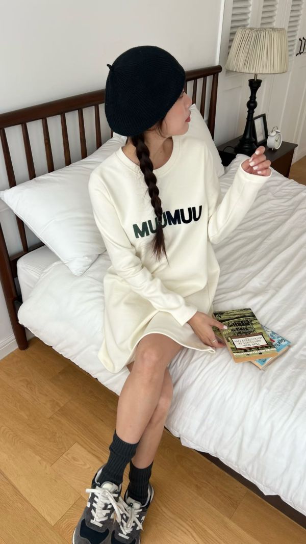 MUUMUU英字簡約洋裝 韓國 正韓 東大門 空運