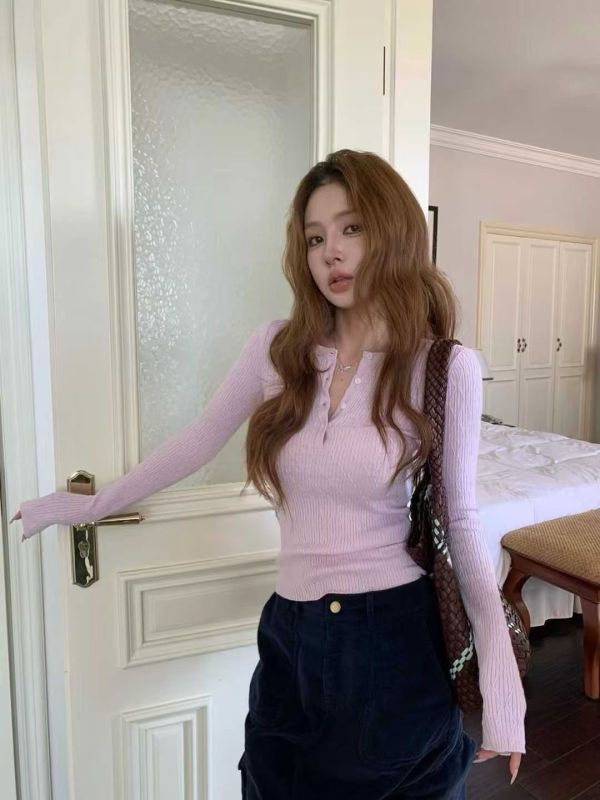 排釦菱格壓紋合身衣 韓國 正韓 東大門 空運