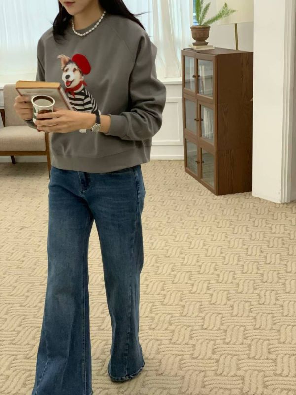 畫家帽條紋衣狗狗大學T 韓國 正韓 東大門 空運