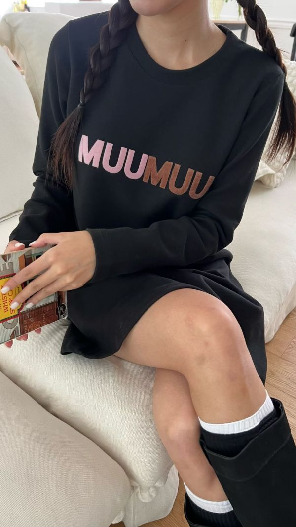 MUUMUU英字簡約洋裝 韓國 正韓 東大門 空運