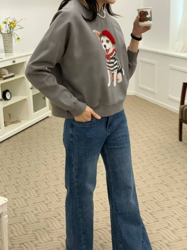 畫家帽條紋衣狗狗大學T 韓國 正韓 東大門 空運