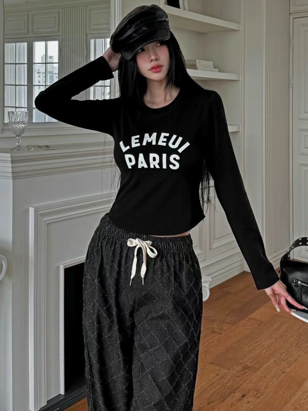雙侧下圓弧PARIS短版T 韓國 正韓 東大門 空運