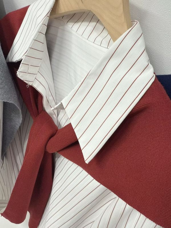 批肩直條紋襯衫 韓國 正韓 東大門 空運