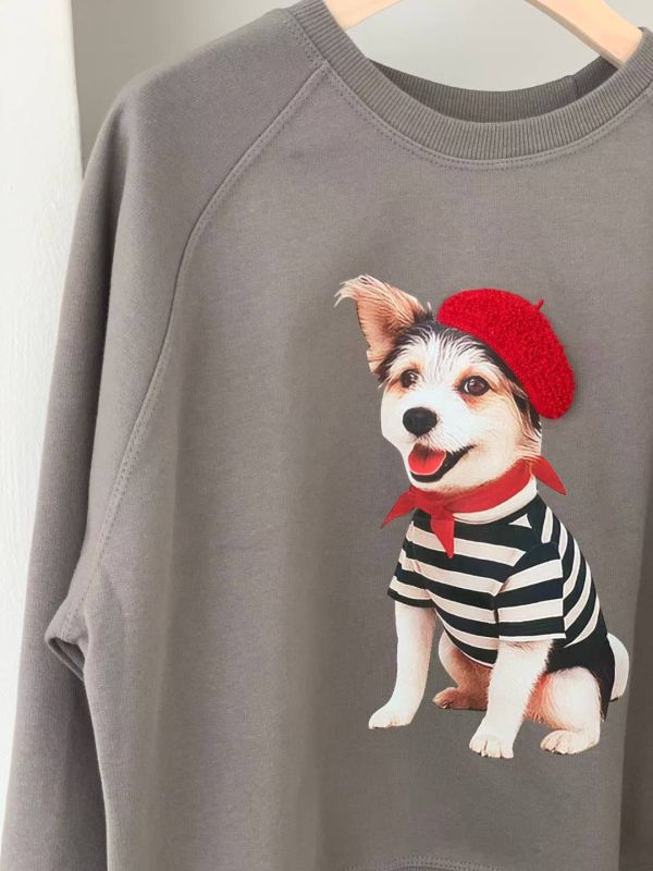 畫家帽條紋衣狗狗大學T 韓國 正韓 東大門 空運