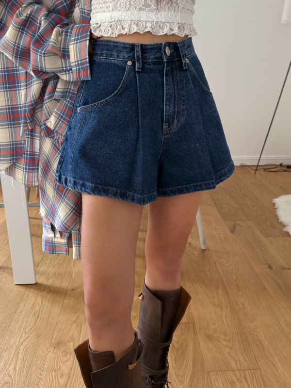 後口袋蝴結牛仔短褲 韓國 正韓 東大門 空運