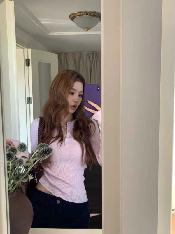 排釦菱格壓紋合身衣 韓國 正韓 東大門 空運