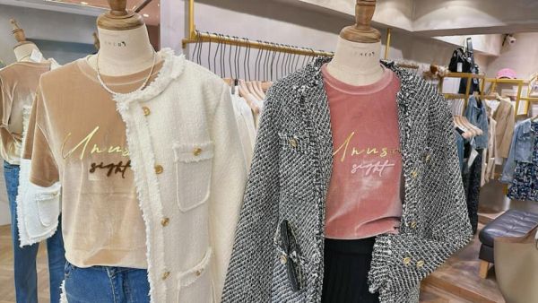 絨質厚料亮粉英字T 韓國 正韓 東大門 空運 絨質 外套簡約