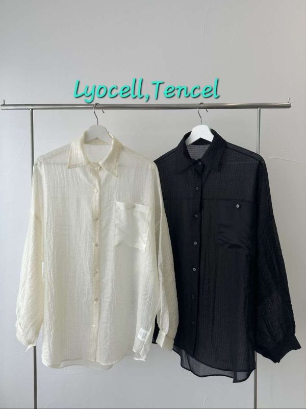 壓紋紗質長版襯衫 韓國 正韓 東大門 空運