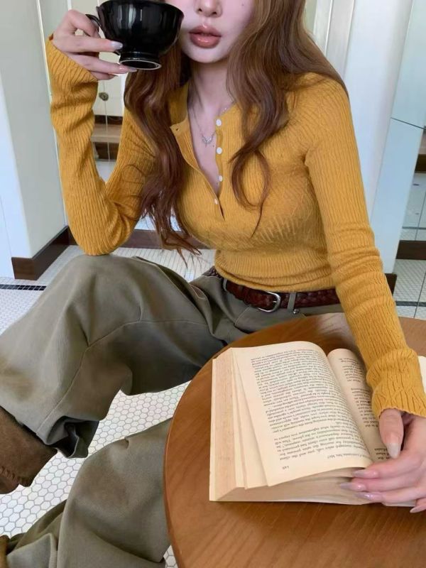 排釦菱格壓紋合身衣 韓國 正韓 東大門 空運