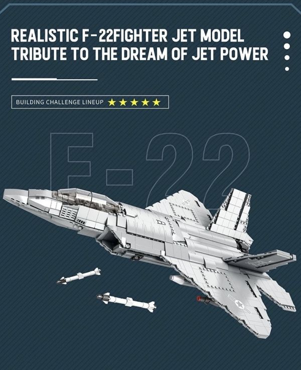 Reobrix臻磚 33020 F-22 猛禽戰鬥機 