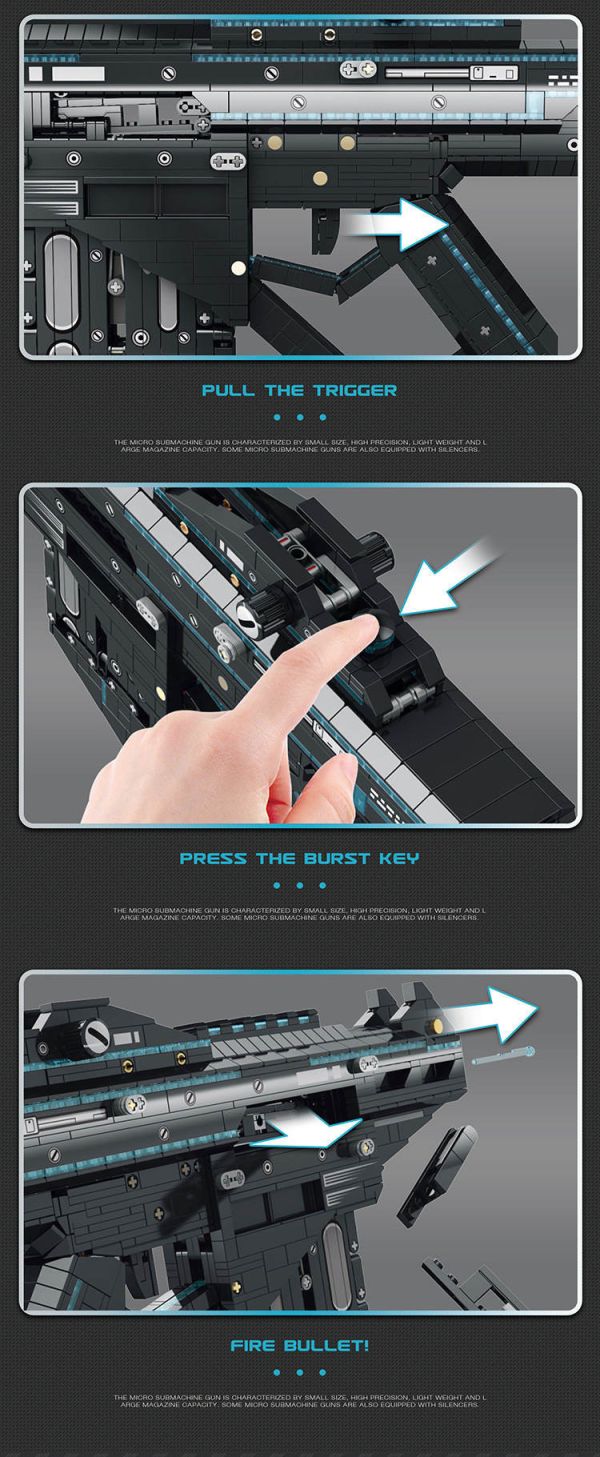 預購-Reobrix臻磚 77007 拋殼連射槍 